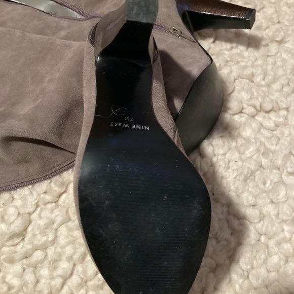 Nine West Suede Taupe High Heel 19" boot - Picture 5 of 9